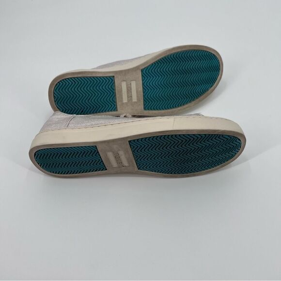 Toms Sneakers Canvas Lenox Beige Glitter Size 9 - Picture 4 of 10